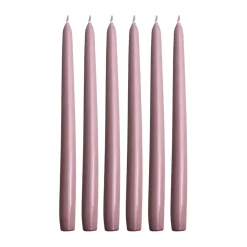 Herrgårdsljus 30 cm 6-pack, Rosa Metallic