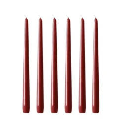 Herrgårdsljus 30 cm 6-pack, Vinröd glans