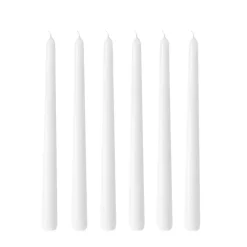 Herrgårdsljus 30 cm 6-pack, Vit glans