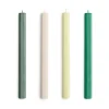 Hexagon Candle ljus mix 4-pack, Greens-whites