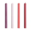 Hexagon Candle ljus mix 4-pack, Reds-bordeaux