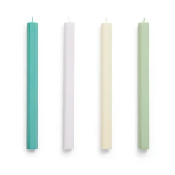 Hexagon Candle ljus mix 4-pack, Pastel