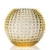 Hobnail Globe vas 24 cm, Citron