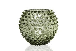Hobnail Globe vas 18 cm, Olivegreen