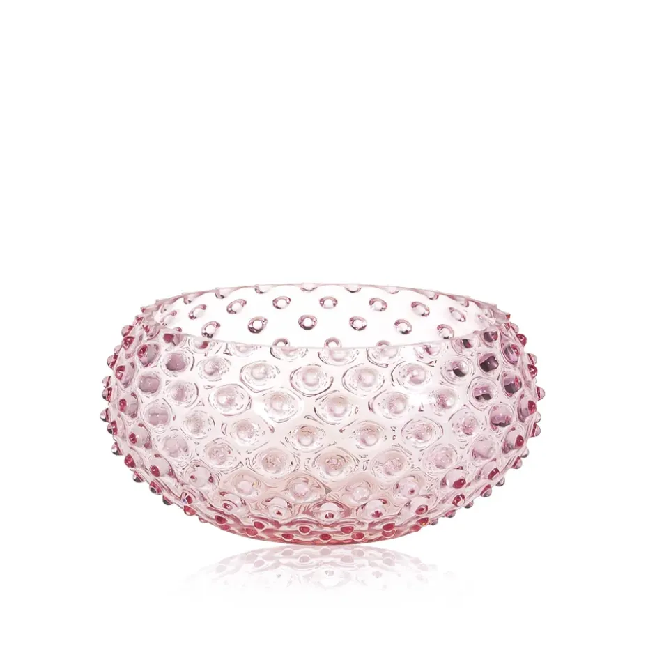 Hobnail Tapas skål 23 cm, Rosa