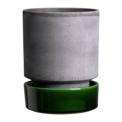 Hoff kruka, Ø16 cm, Raw Grey-Emerald Green