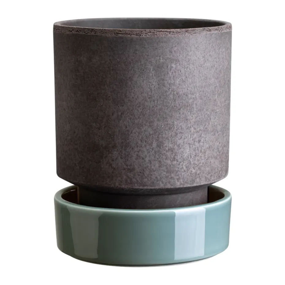 Hoff kruka, Ø14 cm, Raw Grey-Misty Blue