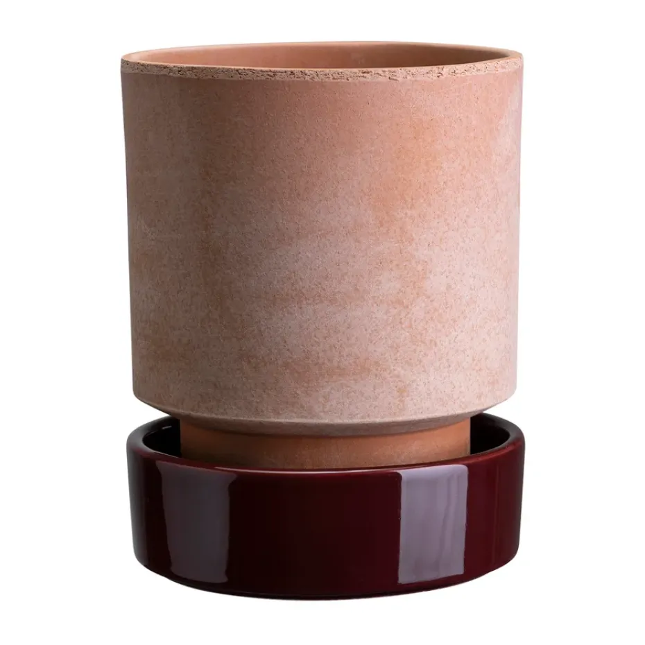 Hoff kruka, Ø16 cm, Raw Rosa-Deep Burgundy