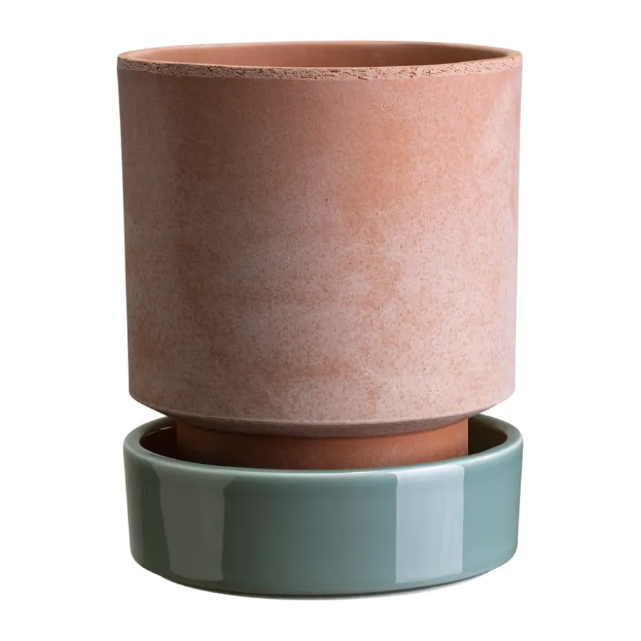 Hoff kruka, Ø16 cm, Raw Rosa-Misty Blue