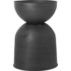 Hourglass kruka stor Ø50 cm, Svart-mörkgrå