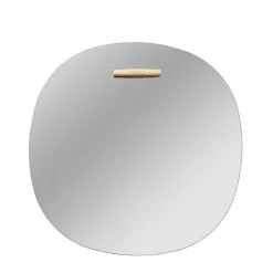 I4 Birksø väggspegel, Oak nature lacquered Ø50 cm