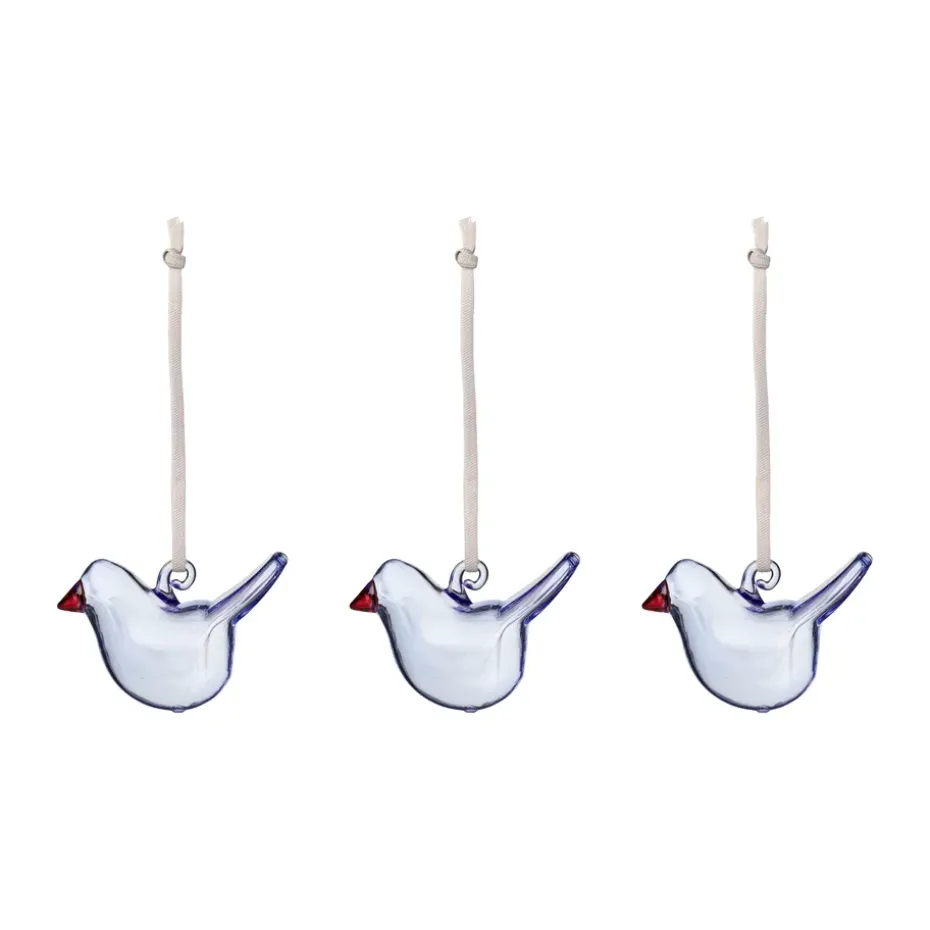 Iittala glasfågel, Klarblå, mini, 3-pack