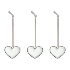 Iittala glashjärta, Klar, 5 cm, 3-pack