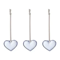 Iittala glashjärta, Klarblå, 5 cm, 3-pack
