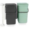 Inbyggnadssystem Sort & Go 2x12L, Mörkgrå & jade green