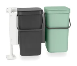 Inbyggnadssystem Sort & Go 2x12L, Mörkgrå & jade green