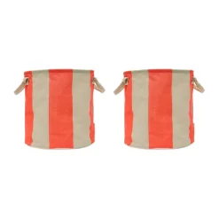 Kara förvaringskorg medium Ø32x32 cm 2-pack, Cherry Red