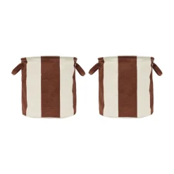 Kara förvaringskorg medium Ø32x32 cm 2-pack, Nutmeg