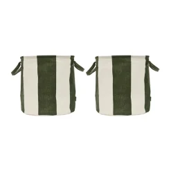 Kara förvaringskorg medium Ø32x32 cm 2-pack, Dark Green