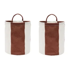 Kara förvaringskorg small Ø18x22 cm 2-pack, Nutmeg