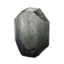 Kartta glasskulptur 33,5 cm, Mörkgrå