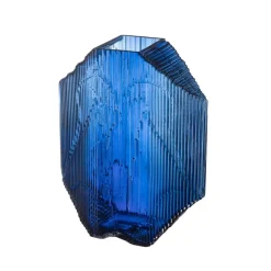 Kartta glasskulptur 33,5 cm, Ultramarinblå