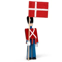 Kay Bojesen fanbärare med textilflagga mini, 18,5 cm