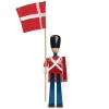 Kay Bojesen fanbärare med textilflagga, 29,5 cm