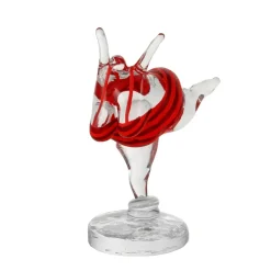 KE Badlycka glasskulptur, Röd
