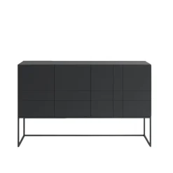 Kilt Light 137 sideboard, char grey, 3 dörrar
