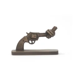 Knotted Gun mini 7 cm, Matt brons