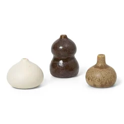 Komo vas mini set om 3, Brown-white