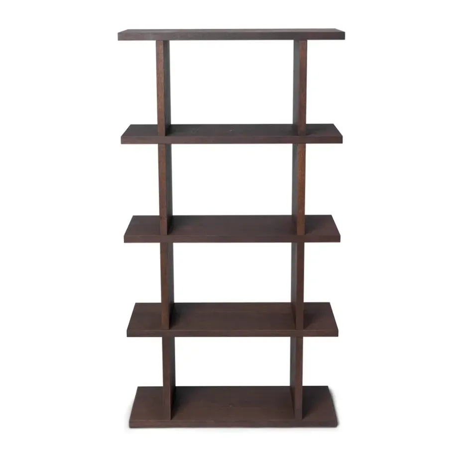 Kona bokhylla 1x4, Dark stained