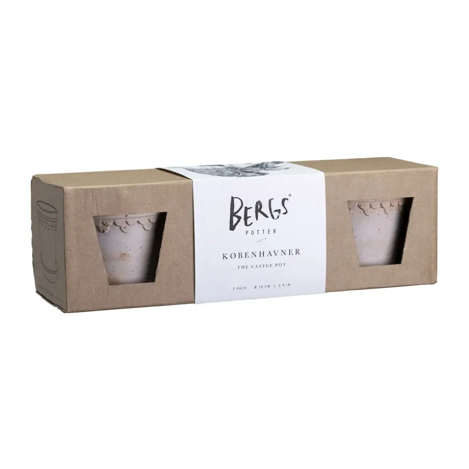 Köpenhamn kruka Ø10 cm 3-pack, Rosa