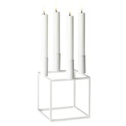 Kubus 4 ljusstake, vit