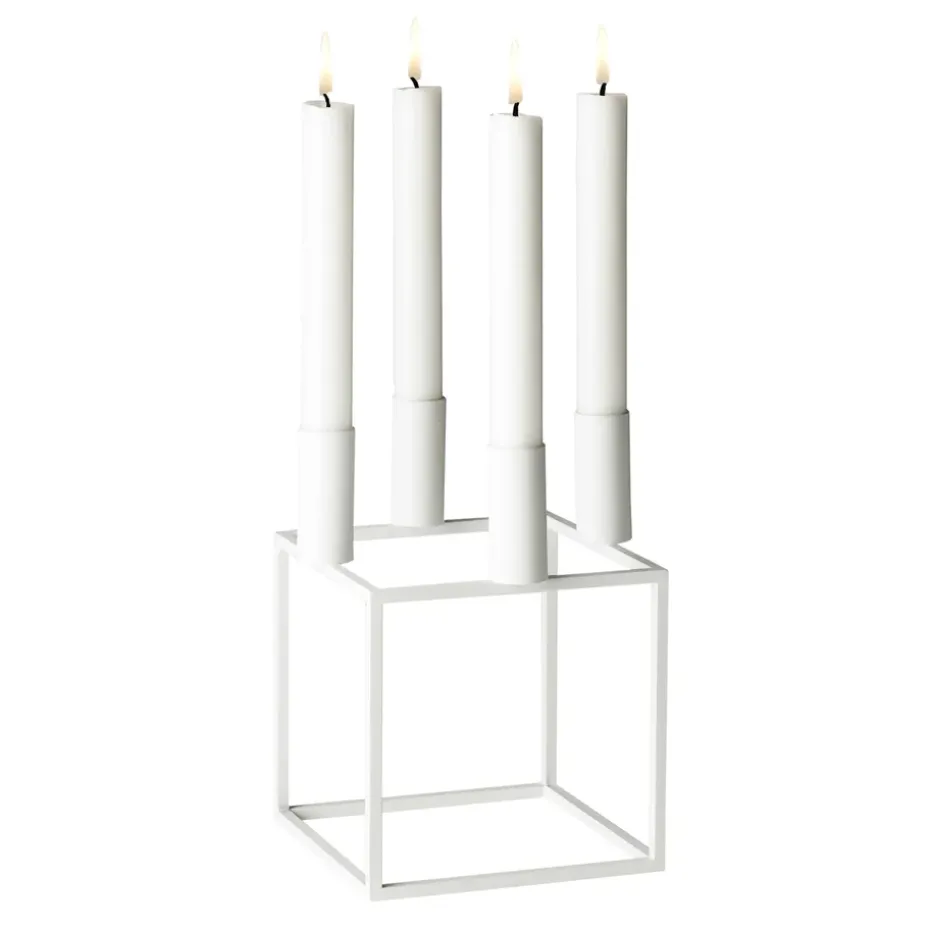 Kubus 4 ljusstake, vit