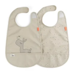 Lalee haklapp med kardborre 2-pack, Sand