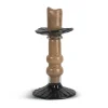 Lara ljusstake S 22 cm, Beige-svart