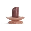 Lara ljusstake XS 9 cm, Vinröd-rosa