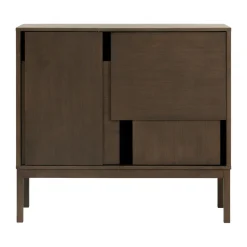 Layer sideboard, Mörk ek, 120x110, med ben