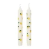 Lemon kronljus 2-pack, White-yellow