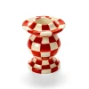 Les Objets Mouleversants N°2 ljusstake, Red-white