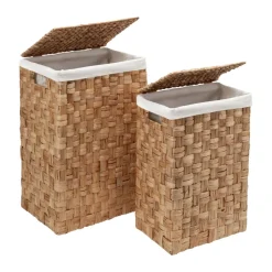 Lily tvättkorg rektangulär 2 delar, Natural