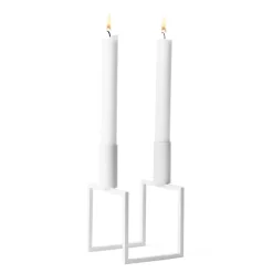 Line ljusstake, vit