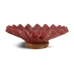 Lori skål M Ø18 cm, Bordeaux-beige