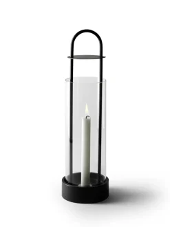 Lotus hurricane lantern, svart