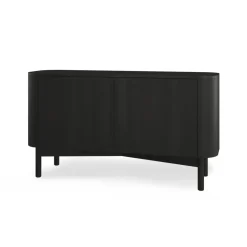 Loud long sideboard 146 cm, Black painted oak