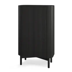 Loud tall skåp 143 cm, Black painted oak