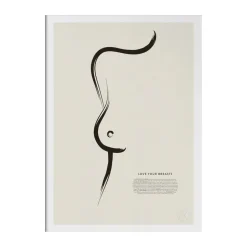 Love your breasts poster, 50x70 cm