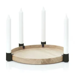 Luna maxi ljusstake, Ek-svart
